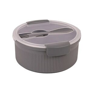 Mainstays Food Storage Container, Round, Grey, 47oz Capacity NWT